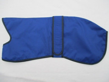 NEW 21" 53 cm WHIPPET COAT MAC DARK BLUE NYLON OUTER MULTI  POLY COTTON LINING