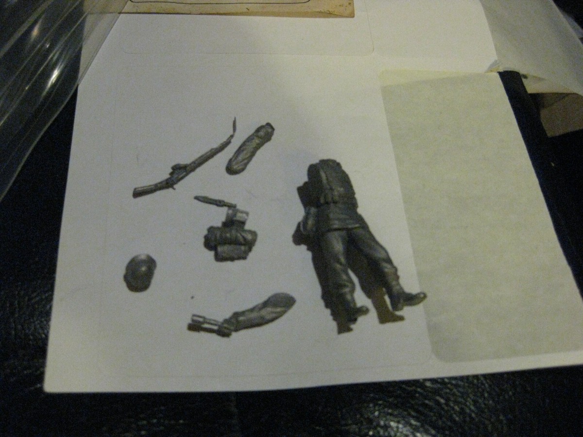 German Grenadier by Hecker & Goros Metal Figure Kit in 1/32 scale