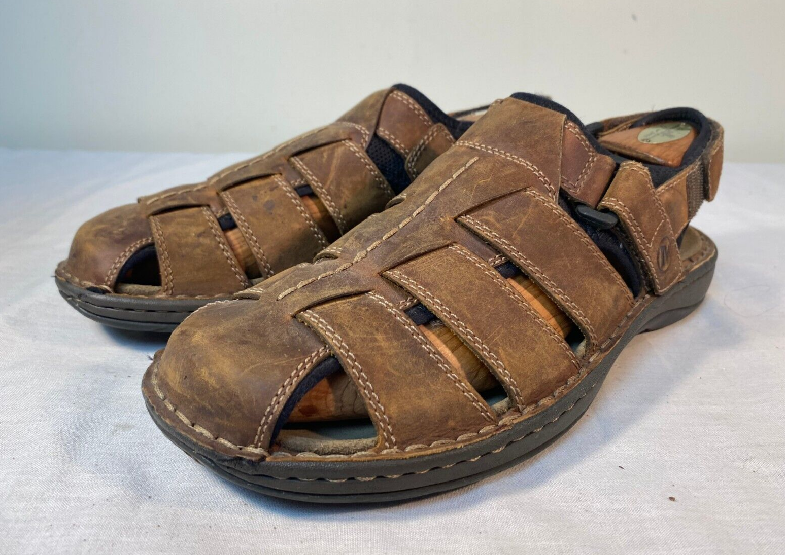 Merrell Montana Sandali Pescatore Uomo Pelle Marrone Punta Chiusa US 10