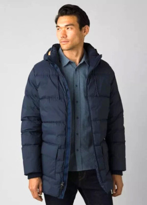 PRANA KLAMATH DOWN FILLED WINTER COAT Men's Size XXL  NAUTICAL BLUE  MSRP $450