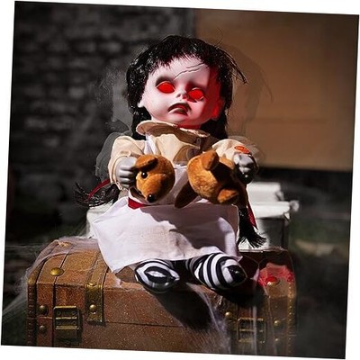 10'' Spirit Animatronic Ghost Girl Doll Halloween Decorations 10'' Girl Doll