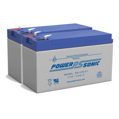 Power-Sonic 2 Pack - 12 Volt, 7 Ah Sealed Lead Acid Battery with F1 Terminals