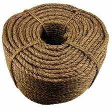 12mm Grade 1 Natural Manila Rope Decking Garden, Boats, Select Your Length