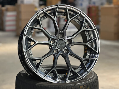 New 19x8.5J 19x9.5J G FORGED 05 BLACK (4 Wheel) 5x114.3 TOYOTA CAMRY LEXUS HONDA