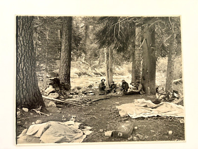 Vintage Black & White Photograph of ''Camp at Junction Meadows Bubbs Creek, CA.''*