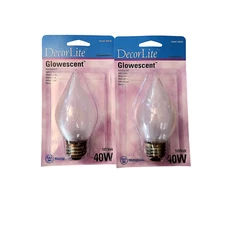 Westinghouse Decor Light Glowescent Forty Watt Flame 40c15 2 Light Blubs 2 of 3