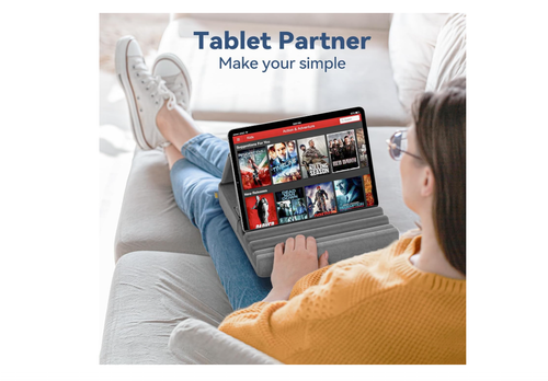 KDD Tablet Pillow Holder, Foldable iPad Stand for Lap, Bed and Desk - Grey - 第 8/8 張圖片