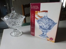 Vintage Vincennes Cristal D'Arques bonbonnière drageoire sucrier sur pied TTBE