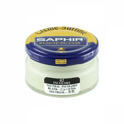 Neutral Saphir Shoe Cream 50ml Jar - Made in France - Beaute du Cuir