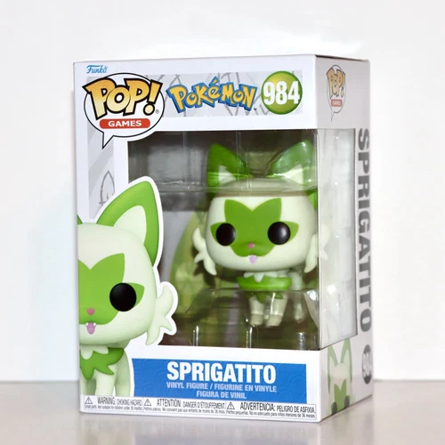 Funko Pop! Games #984 Pokemon Sprigatito Adorable Vinyl Figure w/ Protector