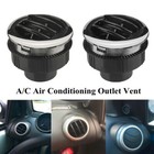 2Pcs Universal A/C Air Conditioning Outlet Vent Black&Chrome For RV Boat Bus Car
