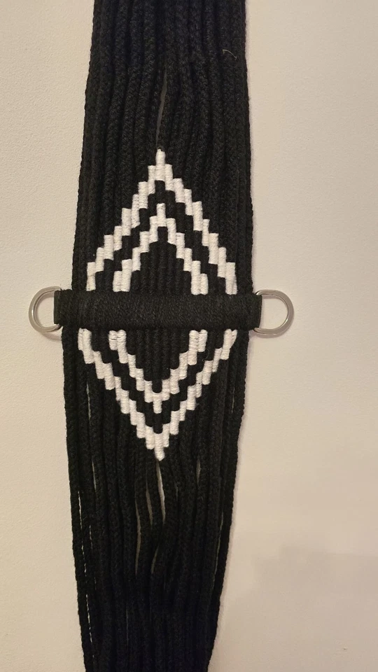 Beautiful Black/Brown Soft Western Saddle Girth Cinches Brand New Vegan 24"-38" - Image 3 of 4