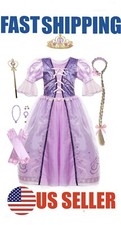 Rapunzel Dress Up Costume Set for Girls US Fast Shipping