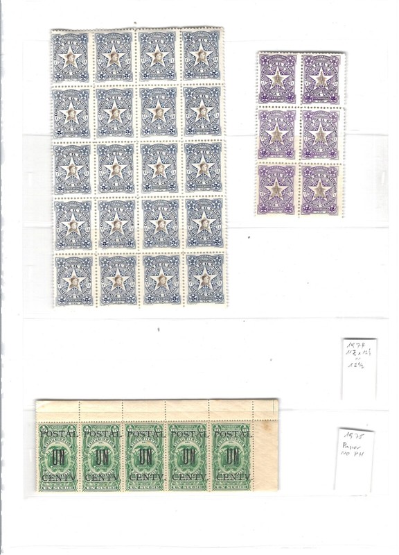SALVADOR-ECUADOR-MULTIPLES-M-MNH-F-VF-