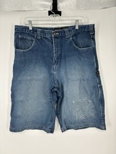 Vintage Y2K 00s Boff Embroidered Jorts JNCO Style Baggy Carpenter 14" Inseam