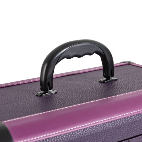 Portable Rolling Makeups Train Case Lockable Cosmetic Storage Organizer Trolley - Picture 20 of 24
