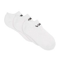 Vans CLASSIC KICK 3-Pack White Black Logo Ankle Boy's Youth Socks