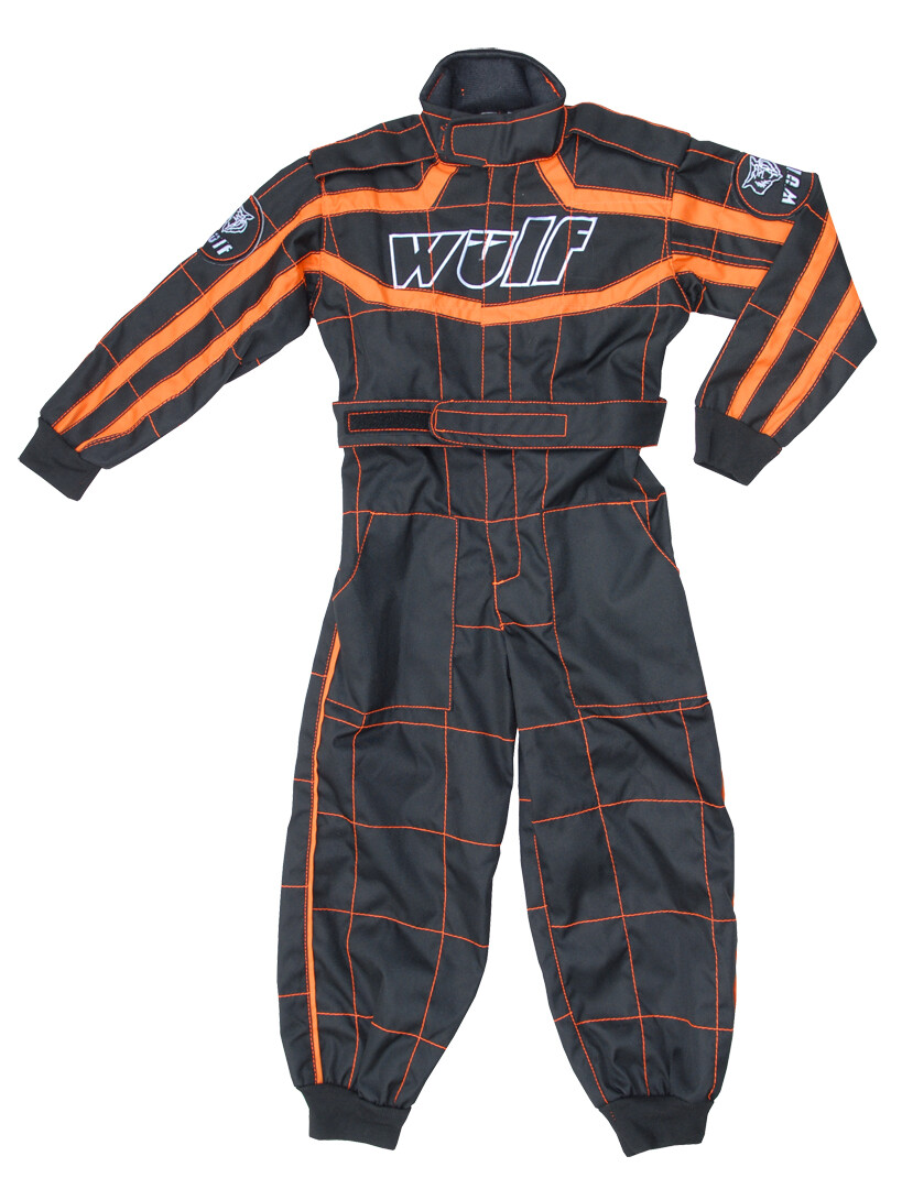 WULFSPORT JUNIOR KIDS CAMO KART SUIT Motocross Quad Sport Racing Overall Jump Suit - Blue - Junior (L) 9-10 Yrs