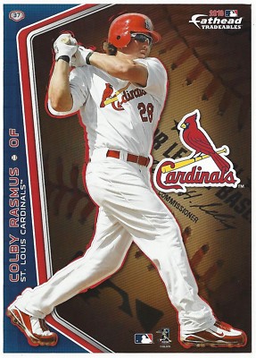 COLBY RASMUS FATHEAD TRADEABLES ST LOUIS CARDINALS REMOVABLE STICKER 2010 #37