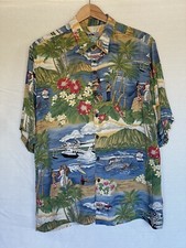 Vintage Reyn Spooner Hawaiian Traditionals Shirt Sz XL Inter-Island Airways