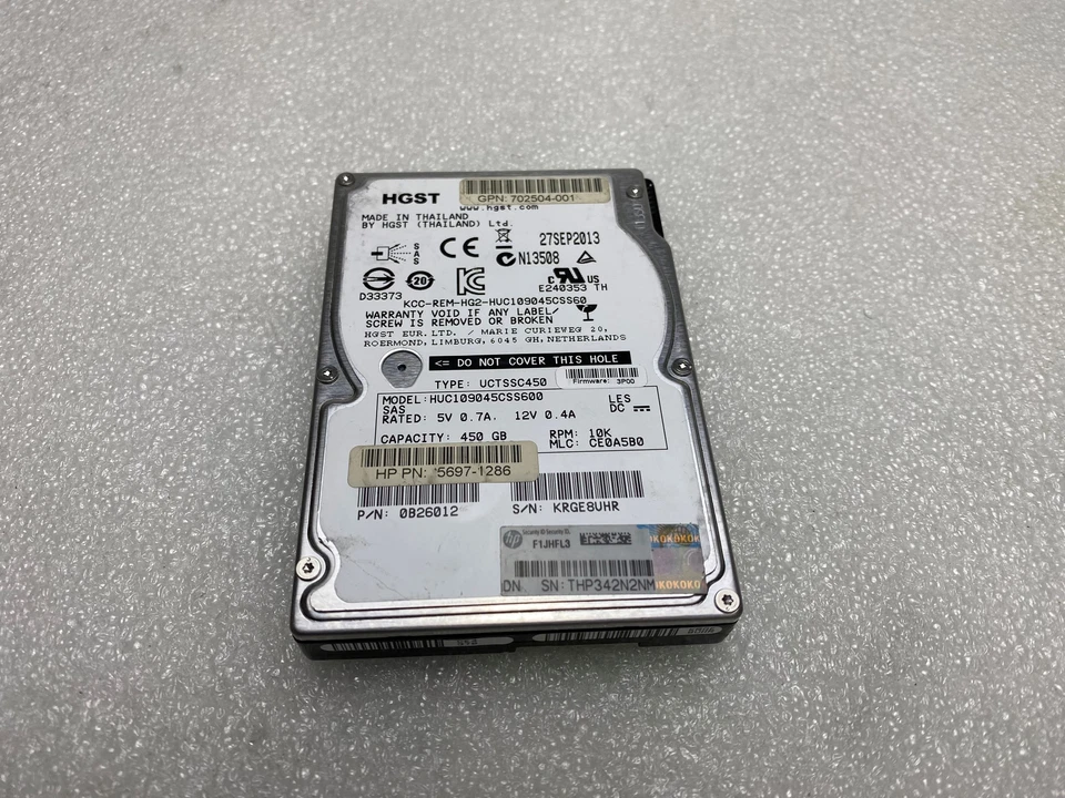 Lot of 2 Hitachi  HUC109045CSS600  2.5" SAS Server Hard Disk Drive HDD Tested - Image 2 of 4