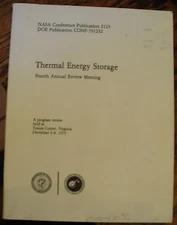 Thermal Energy Storage NASA Conference 4Th Annual Meeting US Dept of Energy Rare