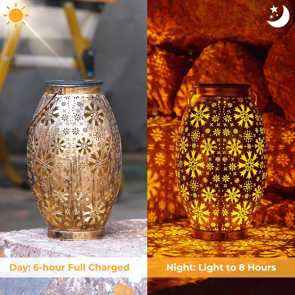 2 Lanterne Solari Da Giardino - Sospese, Metallo, IP55, Decorazione Esterna - Foto 13