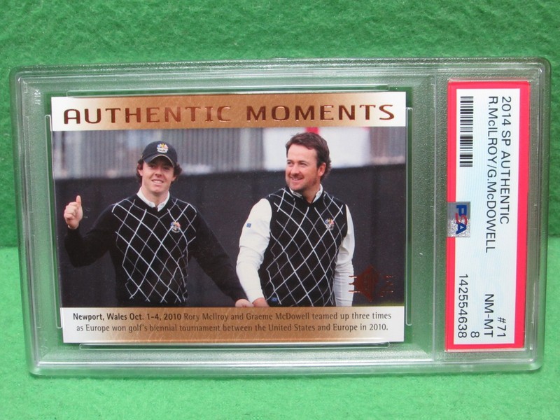 PSA 8 NM-MT - 2014 SP Authentic - Rory McIlroy # 71 Rookie Golf PGA