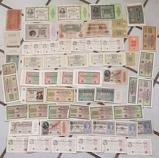 61 Reichsbanknoten von leicht bis stark gebraucht #4
