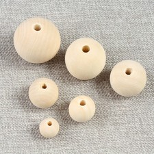 Craft Jeweley Natural Untreated Plain Wood Round Beads Wooden Spacer 4mm-28mm