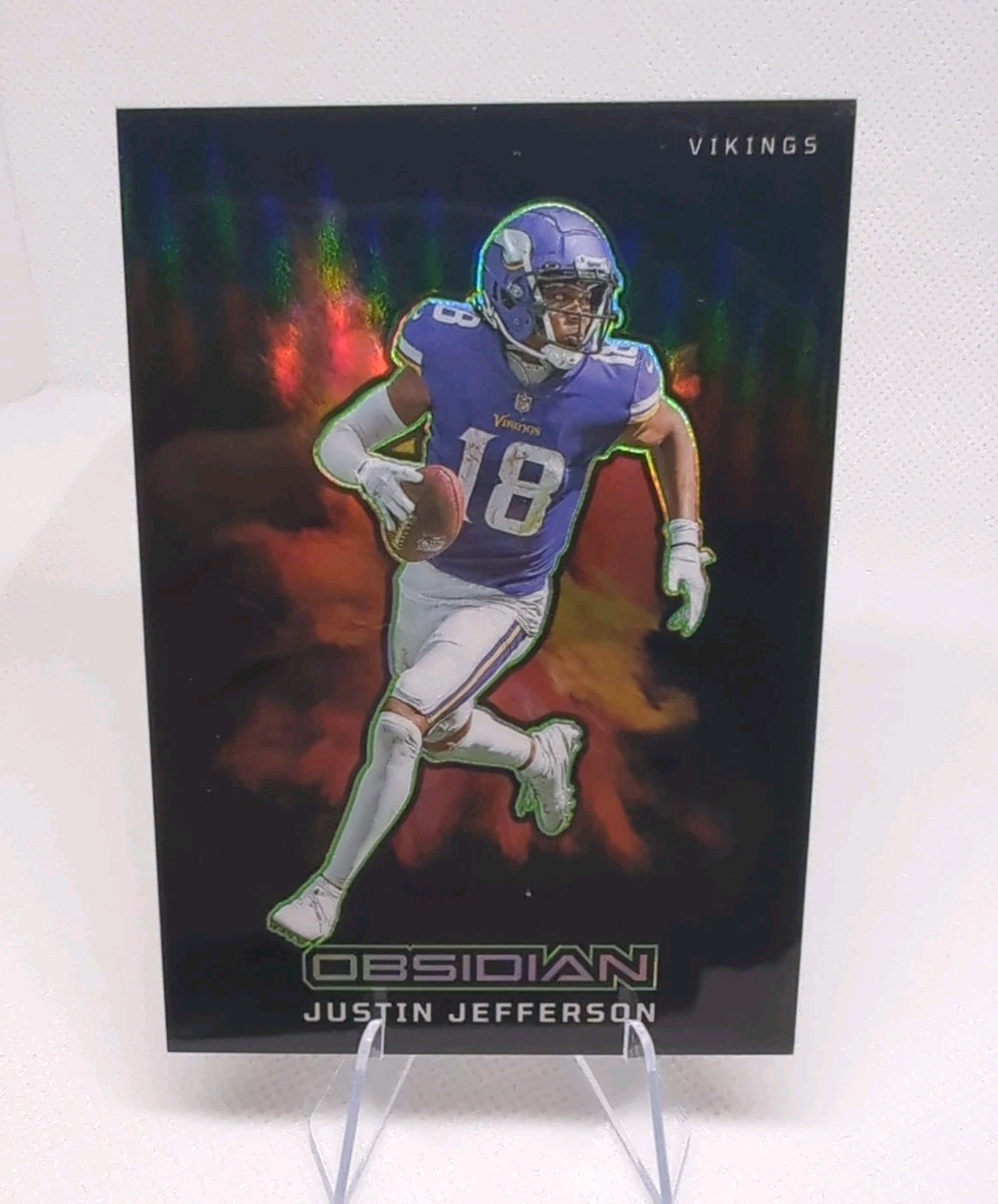 2023 Panini Obsidian Justin Jefferson #9 Black Color Blast Case Hit SSP