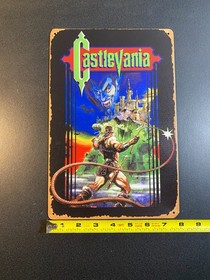 Castlevania NES Box Art - Metal Sign Wall Art - 11.5"x8"