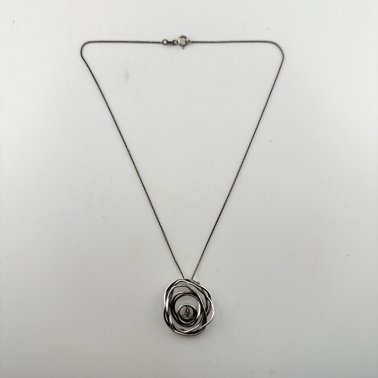 Keith Jack Necklace Celtic Cradle of Life Sterling Silver 10K Trinity Knot $290