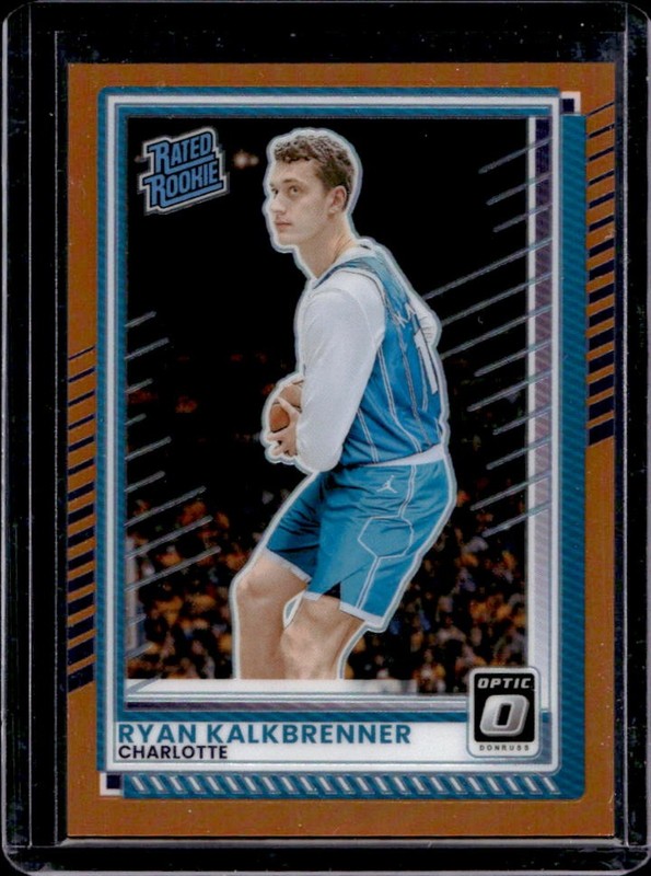 2025-26 Panini Donruss Ryan Kalkbrenner Optic Orange Rookie RC #/175 Hornets