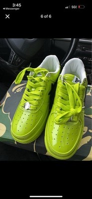 A Bathing Ape BAPE STA Green Black Men's Low Top Athletic Sneaker Breathable