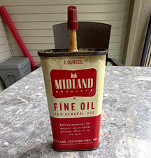 Midland Products Fine Oil 3 oz Metal Advertis...