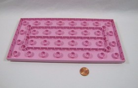 Rare LEGO Duplo PINK BASEPLATE 8X16 Set 4820 PRINCESS PALACE CASTLE Base Plate 
