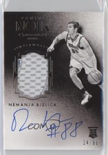 2015-16 Panini Noir Black and White Rookies 24/99 Nemanja Bjelica Patch Auto 0o9