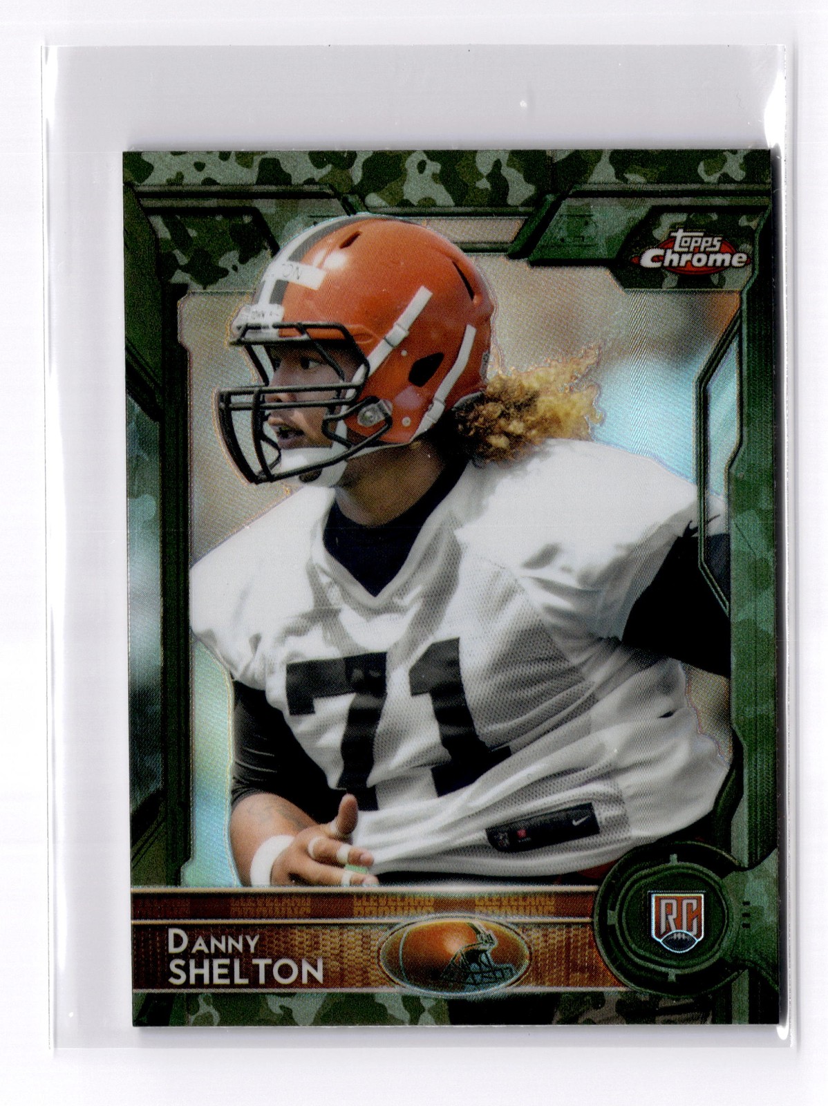 Danny Shelton Topps Chrome Mini #131 Camo Sts Refractor