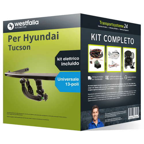Gancio Traino Westfalia Rimovibile Per Hyundai Tucson III (NX4E) – 12/2020 In Poi