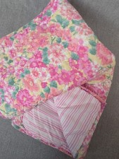 Vintage Ralph Lauren PINK Floral Standard Pillow Sham Set Watercolor Cottage 2