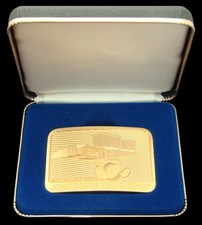 PE16170 NOS VINTAGE 1984 JOHN DEERE MAX EMERGE PLANTERS 24K GOLD BUCKLE