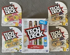 Tech Deck DLX Pro Pack 10 Boards Skateboards Fingerboards Plus 4 Rare Tech Deck