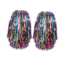 2Pcs Cheerleading Pom Poms - Pompoms Cheer for Boy Girl School Rainbow Cloud