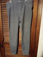 Women  s TIME TRU Size XL 16/18 BLACK  WHITE  Print Leggings-stretchy