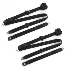 Standard 3pt Black Retractable Bucket Seat Belt Kit Pair Fits Ford 49-51 Car Sbf Standard 3pt Black Retractable Bucket Seat Belt Kit Pair Fits Ford 49-51 Car Sbf