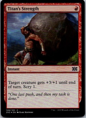 Titan's Strength C  Foil Double Masters 2022 128 LP-NM