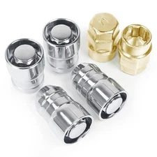 MIKKUPPA M12x1.5 Wheel Locking Lug Nuts, Chrome 1.5" Length Cone Seat Wheel Tire