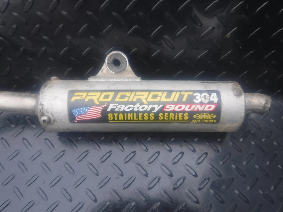 Kawasaki KX125 2000 PRO CIRCUITO 304 SILENCIADOR SILENCIADOR TUBO DE ESCAPE KX 125 99-02 Foto 2 de 4