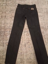 Mens Wrangler Jeans Denim Black 32x36 936WBK Cowboy Cut Slim